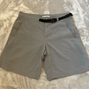 Columbia Titanium Grey Nylon Hiking Shorts Belted Pockets Outdoor Cargo Size 8